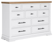 Ashbryn - White / Natural - Dresser - JaxCo Furniture