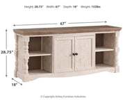 Havalance - Brown / Beige - Extra Large TV Stand - 2 Doors - JaxCo Furniture