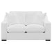 Ashlyn - Upholstered Sloped Arm Loveseat - White - JaxCo Furniture