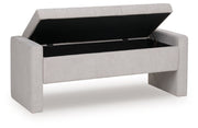 Akselman - Gray - Storage Bench - JaxCo Furniture