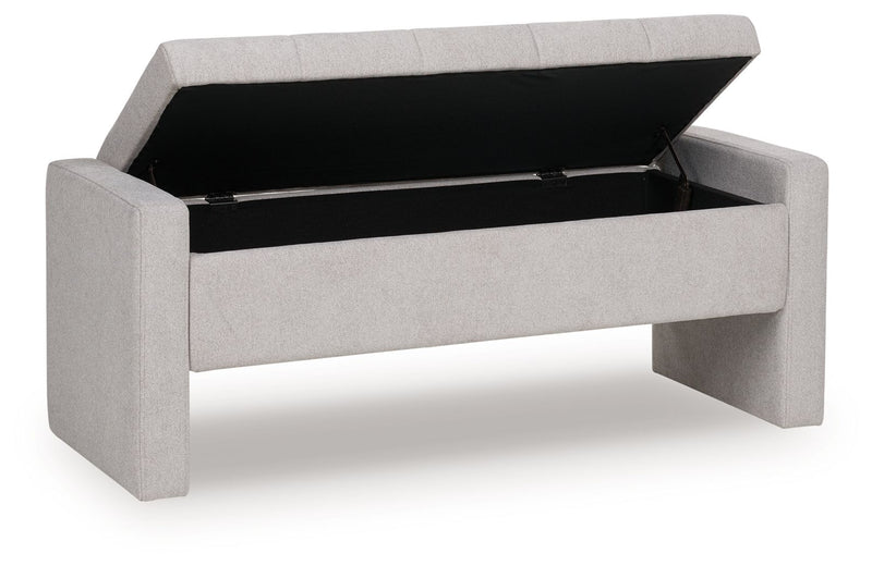 Akselman - Gray - Storage Bench - JaxCo Furniture