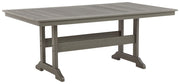 Visola - Gray - RECT Dining Table w/Umb OPT - JaxCo Furniture