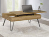 Fanning - Engineered Wood Lift Top Coffee Table - Golden Oak - JaxCo Furniture