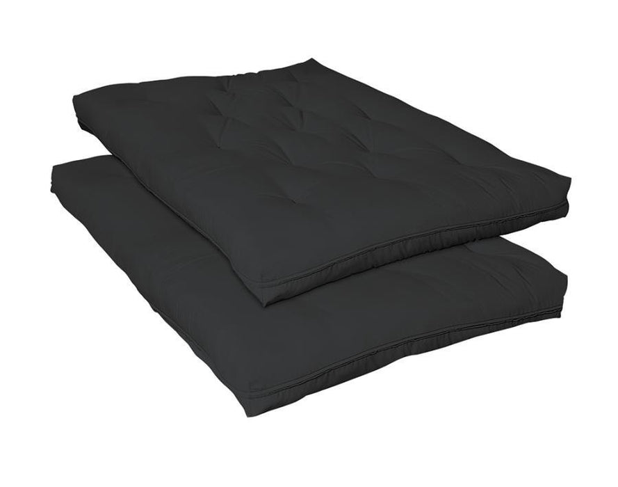 7Deluxe Innerspring Futon Pad - Black - JaxCo Furniture