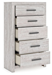 Cayboni - Whitewash - Five Drawer Chest - JaxCo Furniture