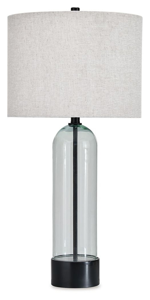 Kerrbrook - Clear / Black - Glass Table Lamp - JaxCo Furniture