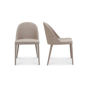 Burton - Fabric Dining Chair (Set of 2) - Light Gray - JaxCo Furniture