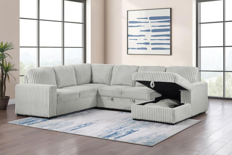 Devonshire - Sleeper Sectional Sofa Storage Chaise - JaxCo Furniture