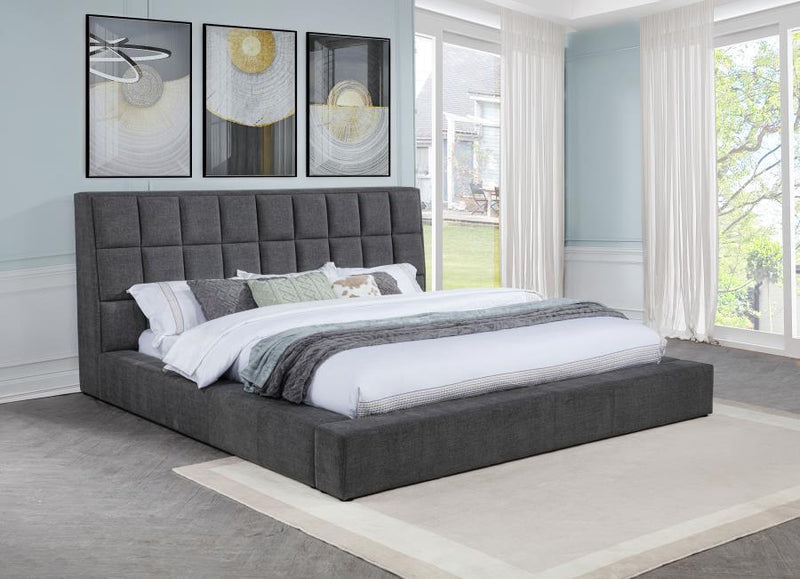 Dreux - Upholstered Panel Platform Bed - JaxCo Furniture