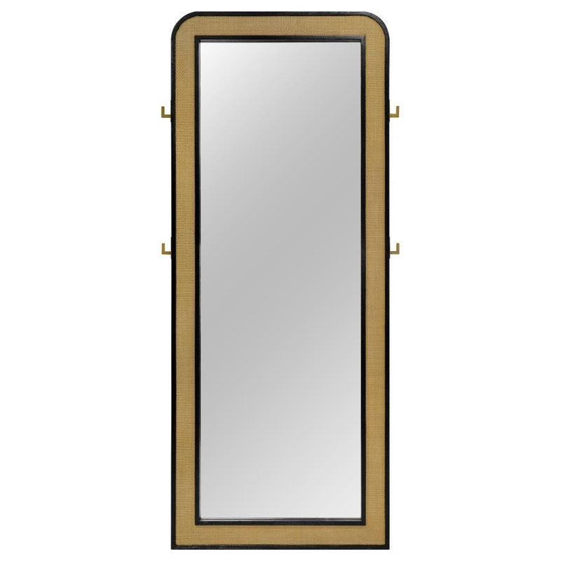 Arini - Cane Weave Full Length Standing Floor Mirror - JaxCo Furniture