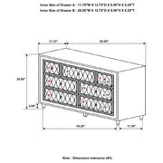 Antonella - 7-Drawer Upholstered Dresser - JaxCo Furniture