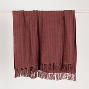 Throws - 50" x 70" TC Hunter Throw - Cherrywood Red - JaxCo Furniture