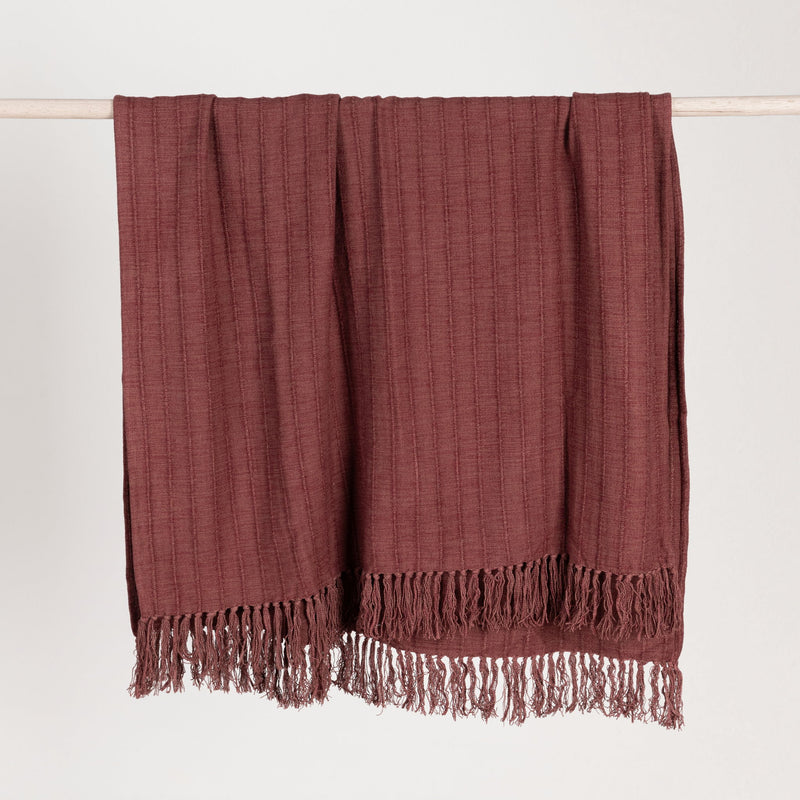 Throws - 50" x 70" TC Hunter Throw - Cherrywood Red - JaxCo Furniture