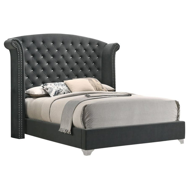 Melody - Upholstered Wingback Bed - JaxCo Furniture