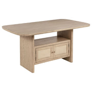 Kailani - Cane Counter Height Storage Dining Table - Beige Oak - JaxCo Furniture