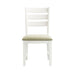 Park Creek - Ladder Back Side Chair (Set of 2) - Cottage White Finish - JaxCo Furniture