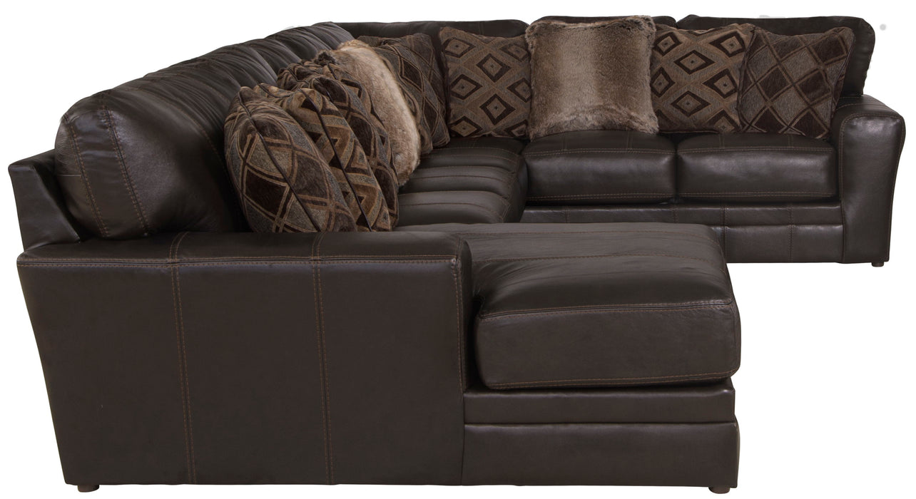 Denali - Italian Leather Match Sectional - JaxCo Furniture