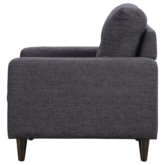 Watsonville - Upholstered Track Arm Tufted Accent Chair - Gray - JaxCo Furniture