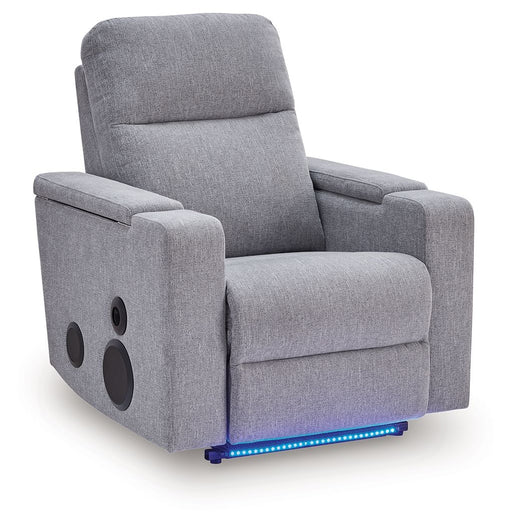 Pineland - Glider Power Recliner With Audio System - Pewter - JaxCo Furniture