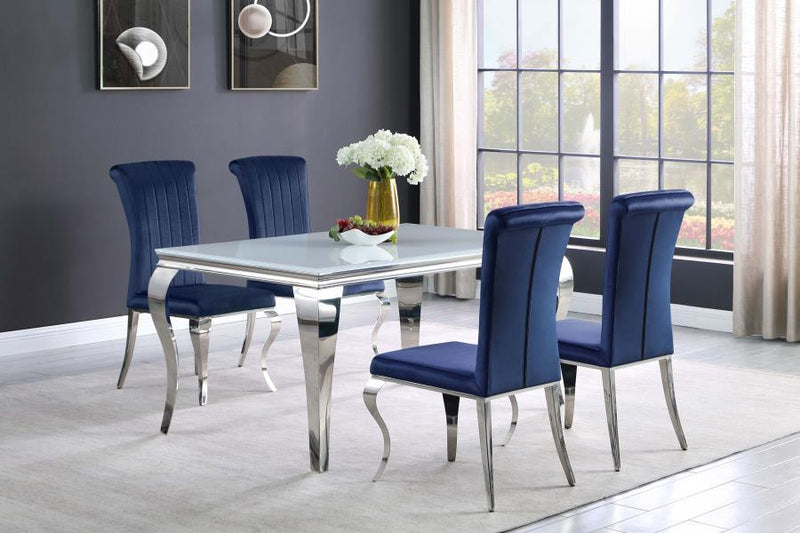 Carone - Rectangular Glass Dining Set - JaxCo Furniture