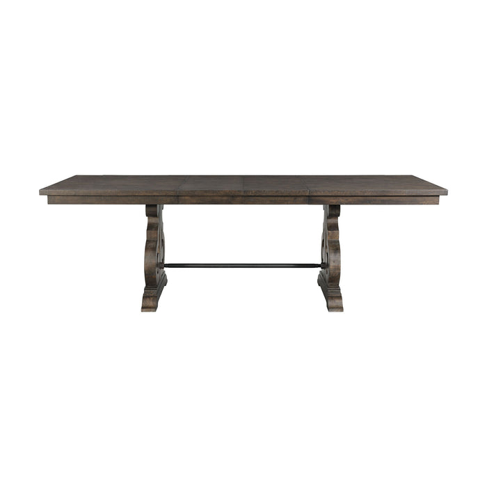 Stone - Counter Height Dining Table - Smokey Walnut - JaxCo Furniture