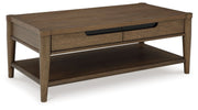 Roanhowe - Brown - Rectangular Cocktail Table - JaxCo Furniture