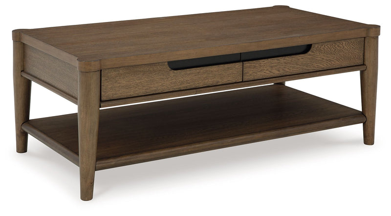 Roanhowe - Brown - Rectangular Cocktail Table - JaxCo Furniture