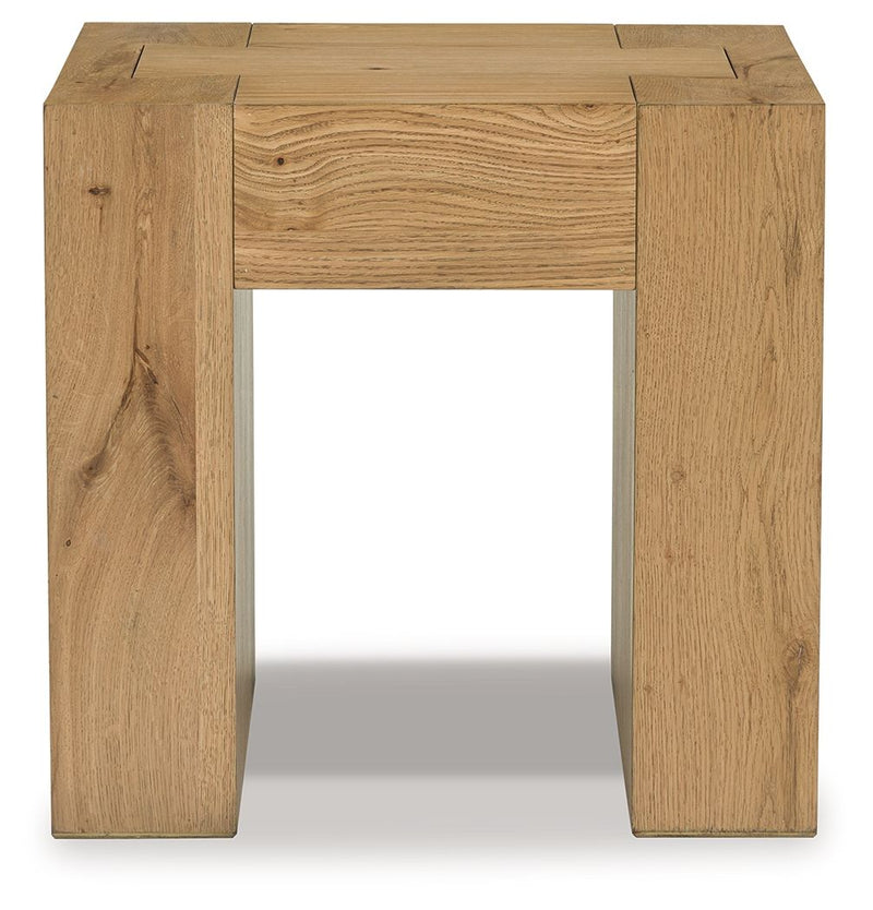 Bracken - Light Brown - Square End Table - JaxCo Furniture