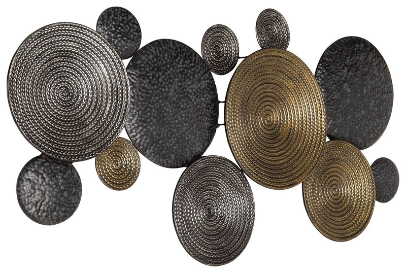 Emsley - Metallic / Black / Gray - Wall Decor - JaxCo Furniture