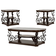 Laney - Glass Top Coffee And End Table Set - JaxCo Furniture