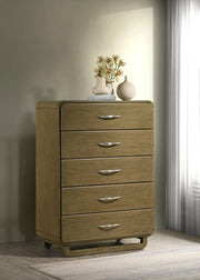 Amsbury - 5-Drawer Chest Of Drawers - Nutmeg - JaxCo Furniture