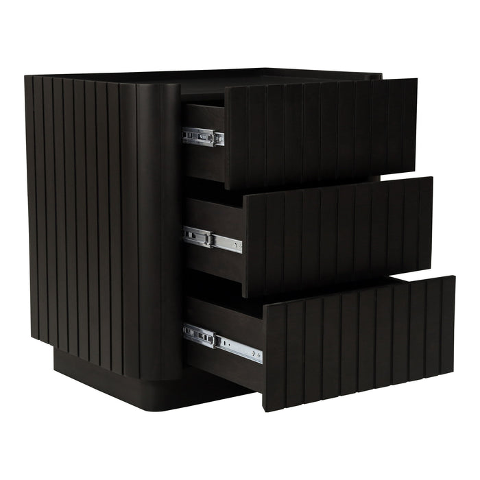 Povera - 3 Drawer Chest - Black - JaxCo Furniture