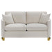 Corliss - Upholstered Arched Arm Loveseat - Beige - JaxCo Furniture