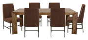 Crossings - Rectangular Dining Table With 6 Upholstered Chairs - JaxCo Furniture