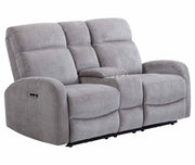 Tuscany - Power Reclining Console Loveseat - Whiskers Nature - JaxCo Furniture