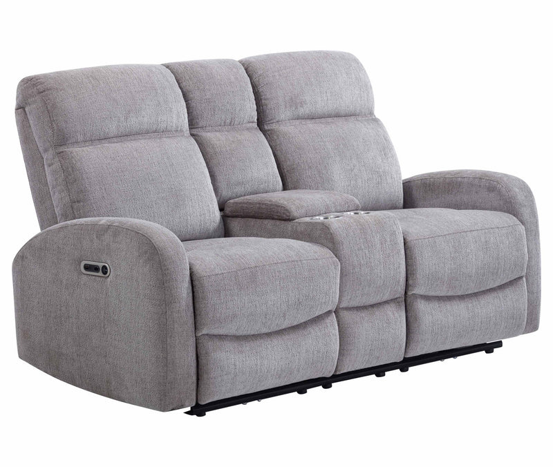 Tuscany - Power Reclining Console Loveseat - Whiskers Nature - JaxCo Furniture