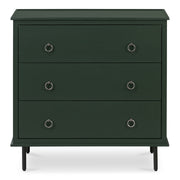 Reagan - 3 Drawer Nightstand - Deep Green - JaxCo Furniture
