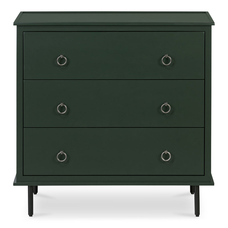 Reagan - 3 Drawer Nightstand - Deep Green - JaxCo Furniture