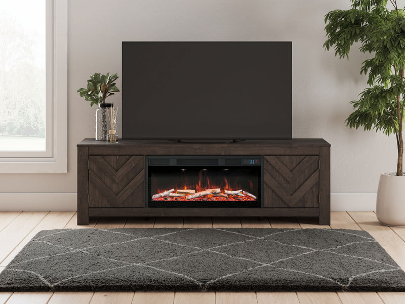 Cayboni - LG TV Stand With Fireplace Option - JaxCo Furniture