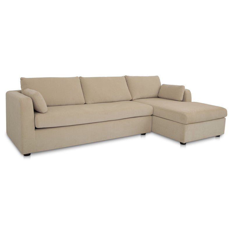 Burrow - Sleeper Sectional With Right Storage Chaise - Sand