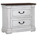 Hillcrest - 2-Drawer Nightstand - Distressed White - JaxCo Furniture