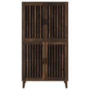 Elouise - 4 Door Engineered Wood Tall Accent Cabinet - Dark Pine - JaxCo Furniture
