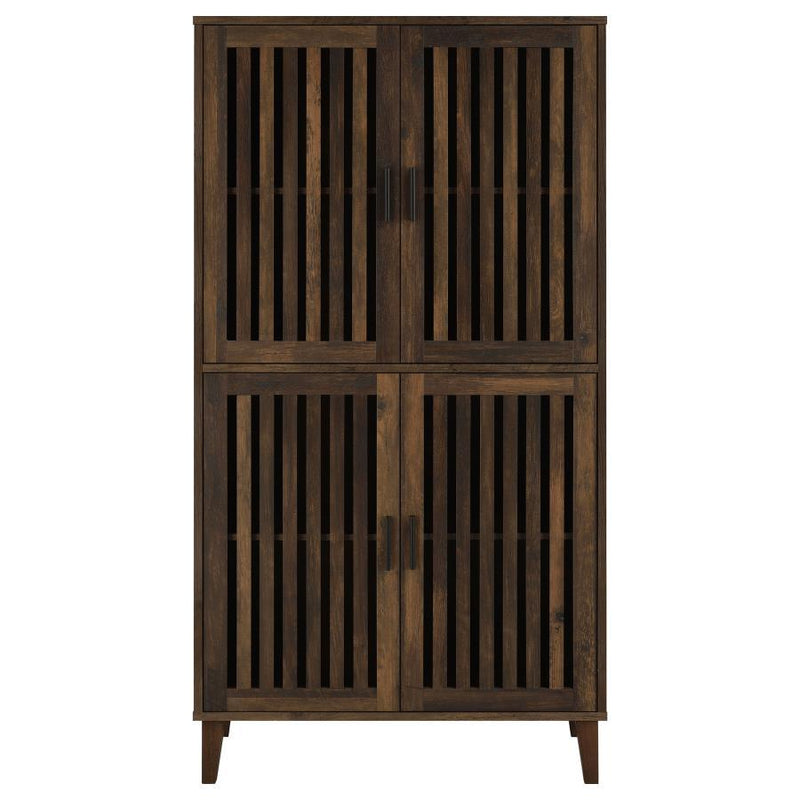 Elouise - 4 Door Engineered Wood Tall Accent Cabinet - Dark Pine - JaxCo Furniture