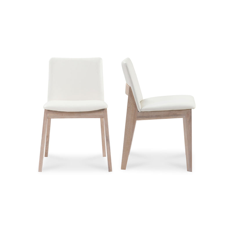 Deco - Oak Dining Chair (Set of 2) - Cream White - JaxCo Furniture