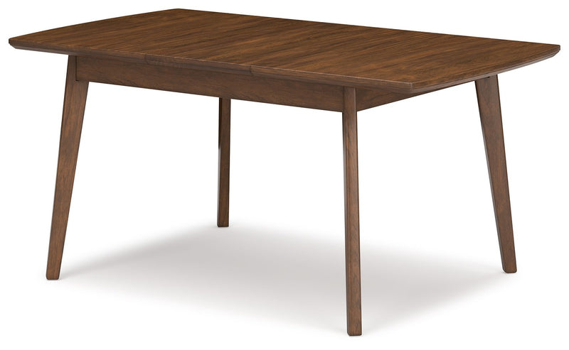 Lyncott - Brown - Rectangular Dining Room Butterfly Extension Table - JaxCo Furniture