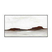 Red Rock - 72" x 36" Painting Art by Buddy Whitlock - Dark Brown / Pearl Silver - JaxCo Furniture