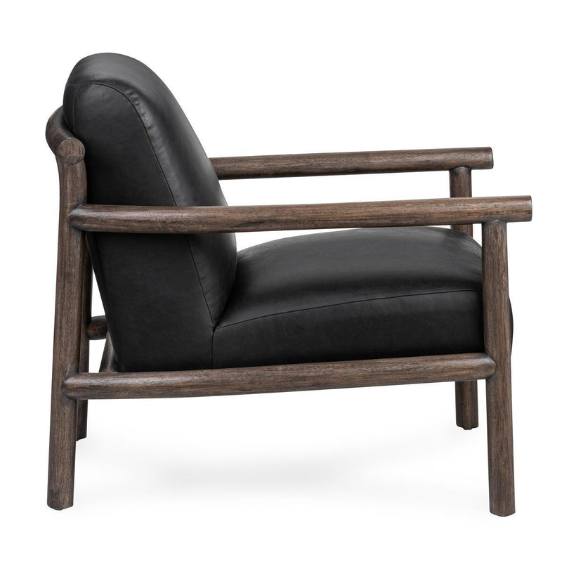 Azoria - Leather Accent Chair - Black - JaxCo Furniture