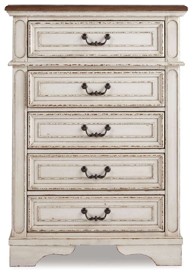 Realyn - Chipped White - Chest - JaxCo Furniture