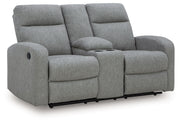 Gauntlet - Sterling - Double Recline Loveseat With Console - JaxCo Furniture