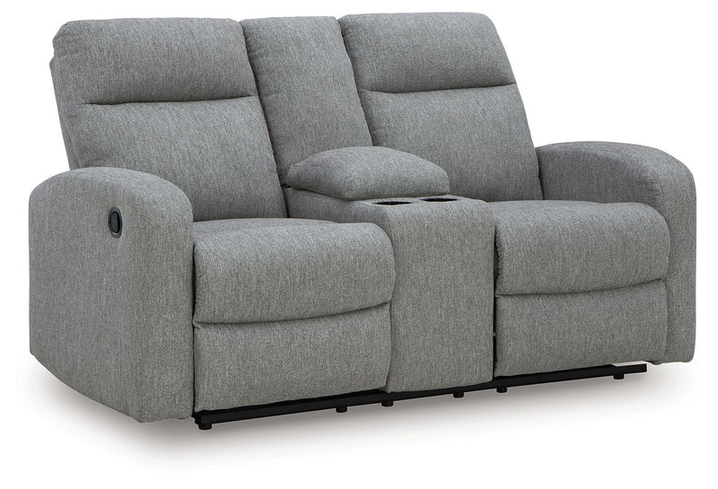 Gauntlet - Sterling - Double Recline Loveseat With Console - JaxCo Furniture